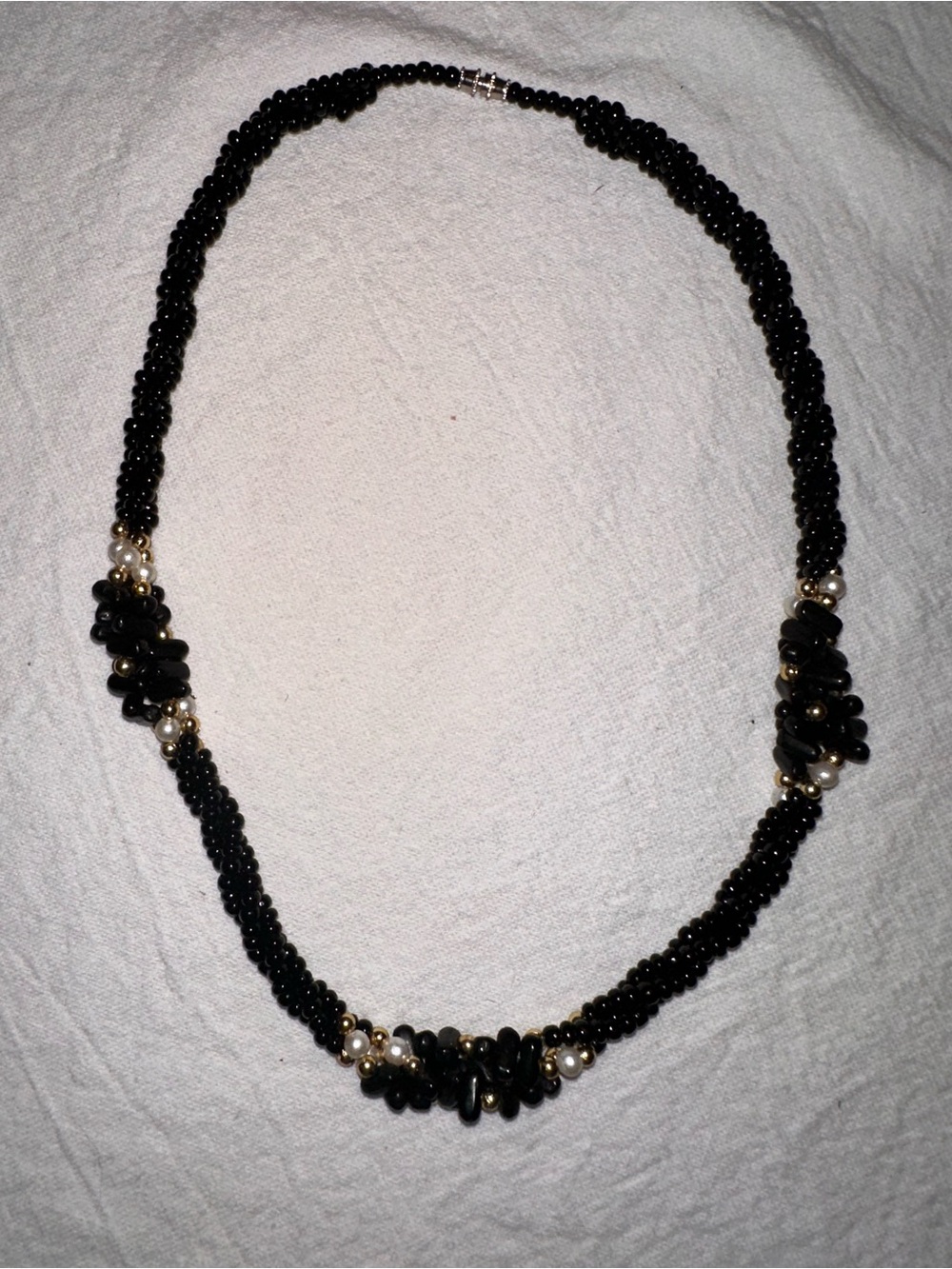 ⭐️ Vintage Black Beaded Necklace